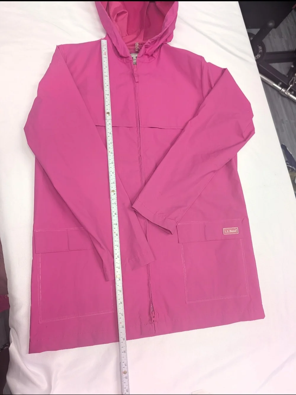 L.L. Bean Women’s Hooded Trench Coat - Bright Pink
